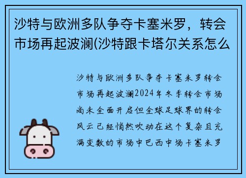 沙特与欧洲多队争夺卡塞米罗，转会市场再起波澜(沙特跟卡塔尔关系怎么样)